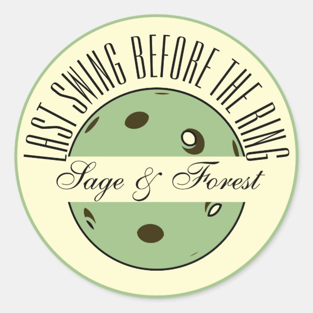 Sticker Rond Dernière swing avant la sage Mariage de la sangle  (Devant)