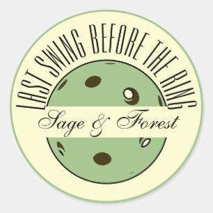 Sticker Rond Dernière swing avant la sage Mariage de la sangle