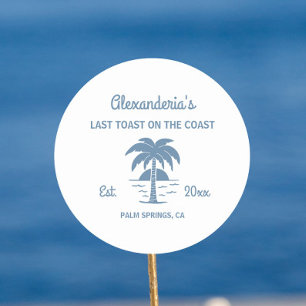 Sticker Rond Dernière toast sur la côte en célibataire