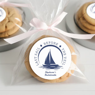 Sticker Rond Dernière voile avant le Veil Bachelorette Party