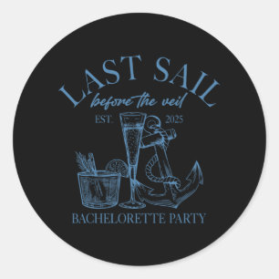 Sticker Rond Dernière Voile Avant Le Voile Bride Squad Nautical