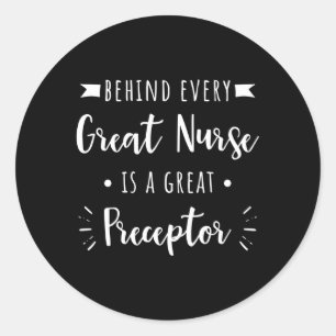 Sticker Rond Derrière Chaque Grande Infirmière Se Trouve Un Gra