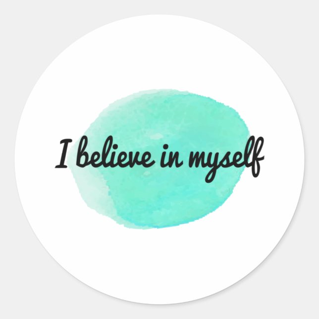 Sticker Rond des affirmations motivationnelles pour des gens d' (Devant)