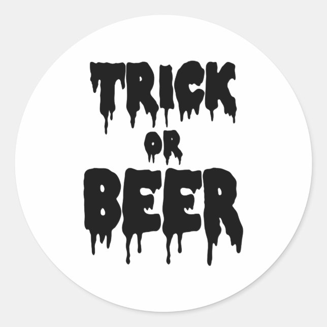 Sticker Rond des bonbons ou de la bière (Devant)