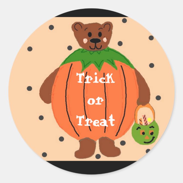 Sticker Rond Des bonbons ou un sort (Devant)