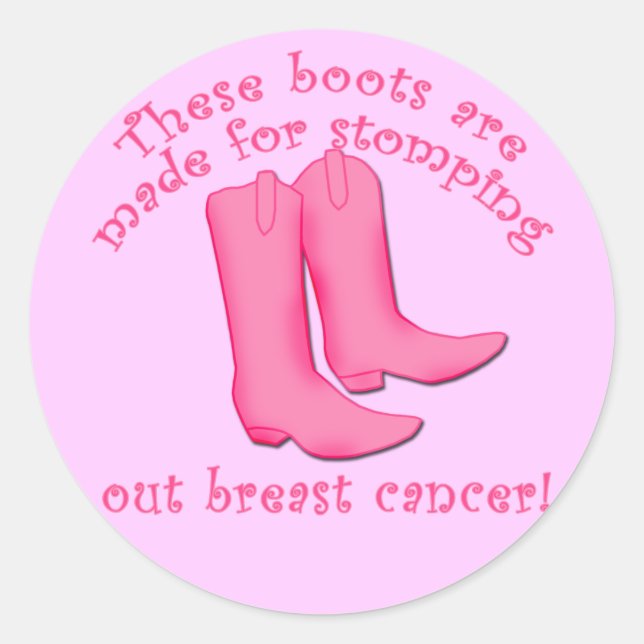 Sticker Rond Des bottes sont faites pour éradiquer le cancer du (Devant)