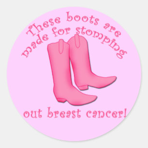 Sticker Rond Des bottes sont faites pour le cancer du sein