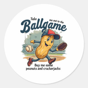 Sticker Rond Des cacahuètes Drôle Me Sortent Au Jeu Bysebyl