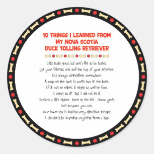 Sticker Rond Des Choses Drôle Apprises De La Nouvelle-Écosse Du