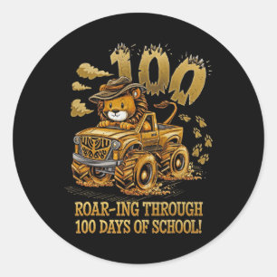 Sticker Rond Des Cours De 100 Jours À L'École