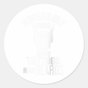 Sticker Rond Des Draps Étonnants Ont Des Tatouages Et Des Oreil