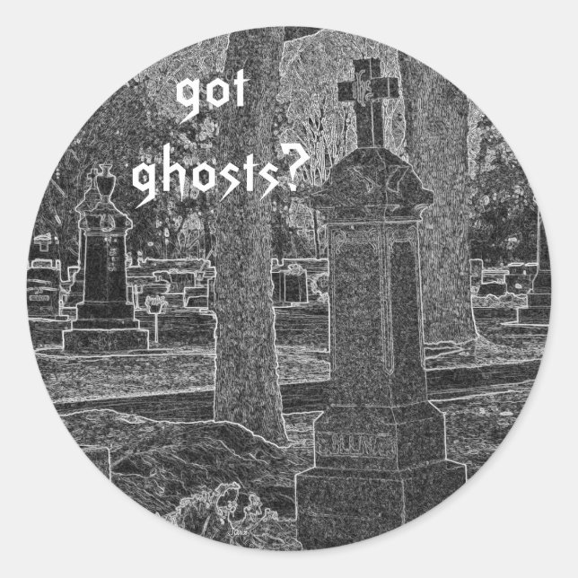 Sticker Rond des fantômes ? (Devant)