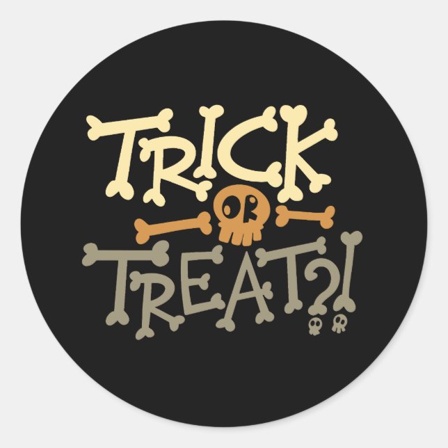 Sticker Rond Des friandises ou un sort (Devant)