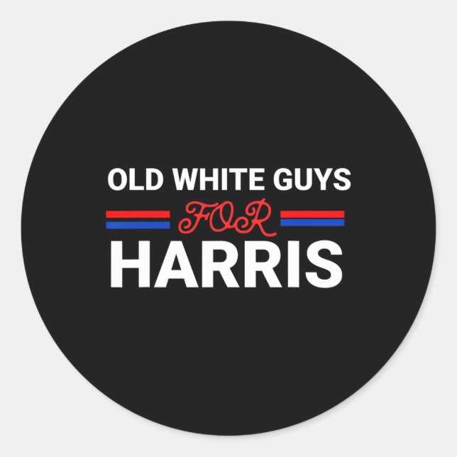 Sticker Rond Des Gars Blancs Pour Harris Kamala (Devant)