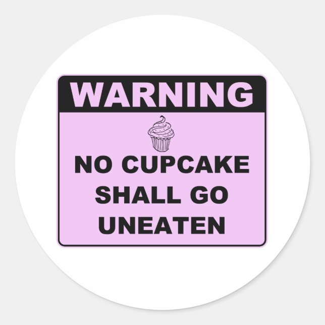 Sticker Rond Des gâteaux ! (Devant)
