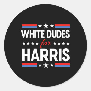 Sticker Rond Des Mecs Blancs Pour L'Élection Présidentielle De 