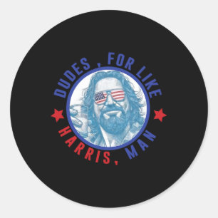 Sticker Rond Des Mecs Pour Comme Harris Man Kamala Wheimer Funn