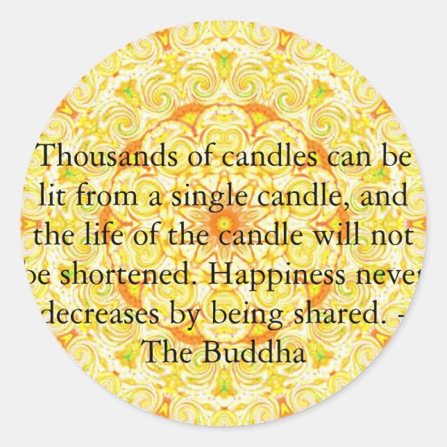 Sticker Rond Des milliers de bougies peuvent être allumées à pa (Devant)