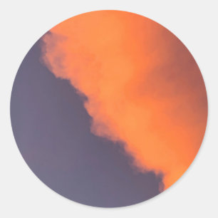 Sticker Rond Des nuages magiques et rêvés dans des couleurs rêv