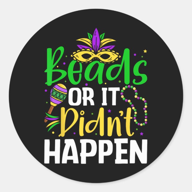 Sticker Rond Des perles ou ça n'est pas arrivé (Devant)
