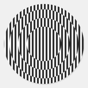 Sticker Rond Des rayures, en rond !