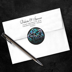 Sticker Rond Dés RPG Holo Imaginaire Tabletop PnP Gamer Perso