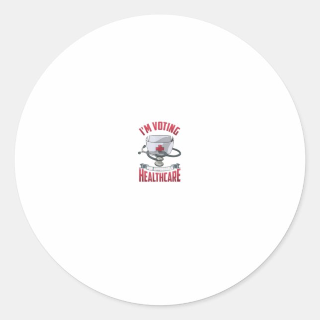 Sticker Rond Des Soins De Santé Abordables Pour Tous Les Soins (Devant)