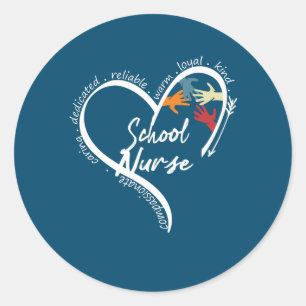 Sticker Rond Des Tee - shirts Infirmières Drôle À L'École Revie