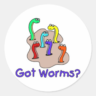 Sticker Rond Des vers