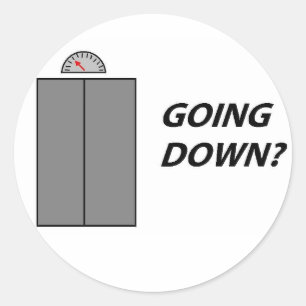 Sticker Rond Descendre le bouton rond
