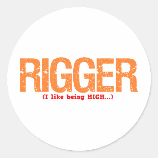 Sticker Rond Description du travail Rigger