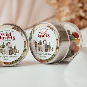 Sticker Rond Désert de Boho Ouest   FÊTE DES MARIÉES