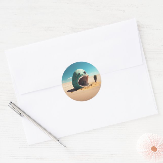 Sticker Rond Desert Monstre (Enveloppe)