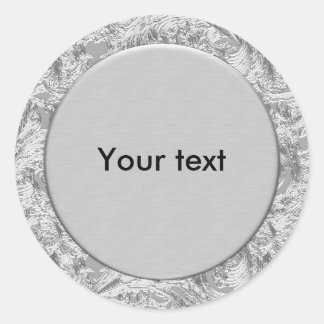 Sticker Rond Design argenté