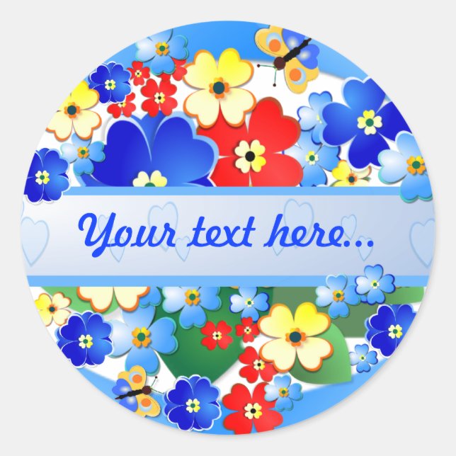 Sticker Rond Design Art déco coloré (Devant)