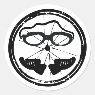 Sticker Rond Design artistique cool de triathlon
