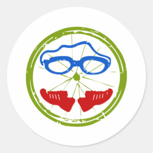 Sticker Rond Design artistique cool de triathlon