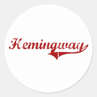 Sticker Rond Design classique Hemingway Caroline du Sud