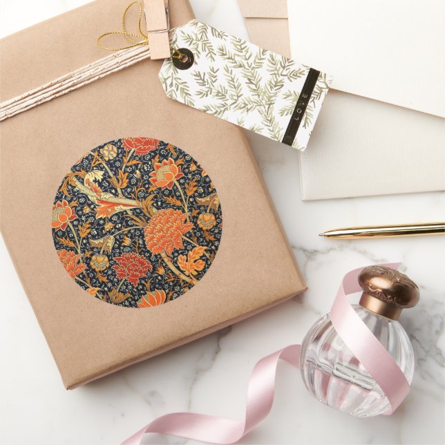 Sticker Rond Design Cray, William Morris (Cadeaux)