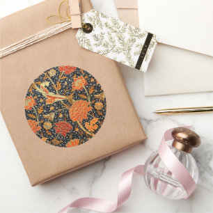 Sticker Rond Design Cray, William Morris