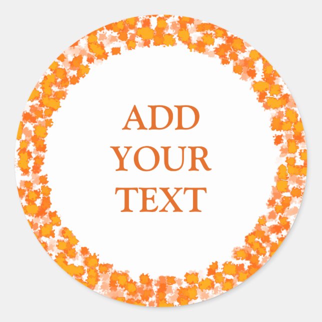 Sticker Rond Design d'art Abstrait do-it-yourself de feuillage  (Devant)