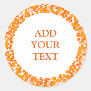 Sticker Rond Design d'art Abstrait do-it-yourself de feuillage