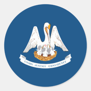 Sticker Rond Design de Louisiana State Flag