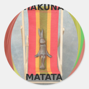 Sticker Rond Design d'impression d'écran vectoriel de lapin rel