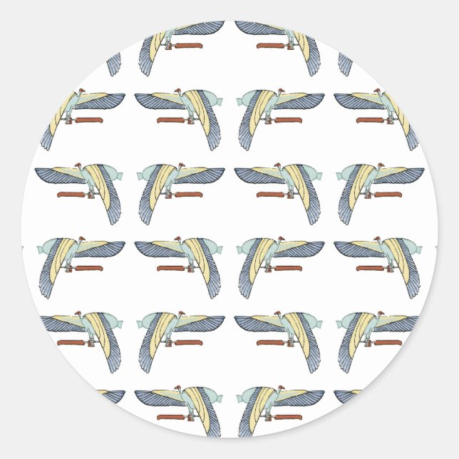 Sticker Rond Design égyptien #12 à Emporio Moffa (Devant)