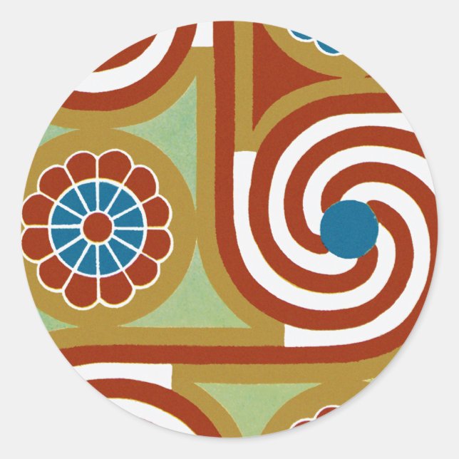 Sticker Rond Design égyptien #4 à Emporio Moffa (Devant)