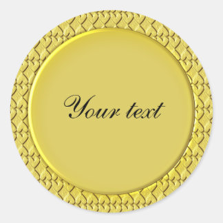 Sticker Rond Design élégant en or