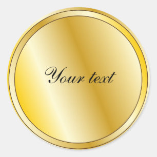 Sticker Rond Design élégant en or