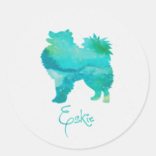Sticker Rond Design Eskimo américain