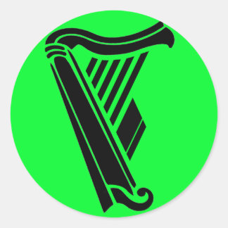 Sticker Rond Design FitzSticker "F Harp"